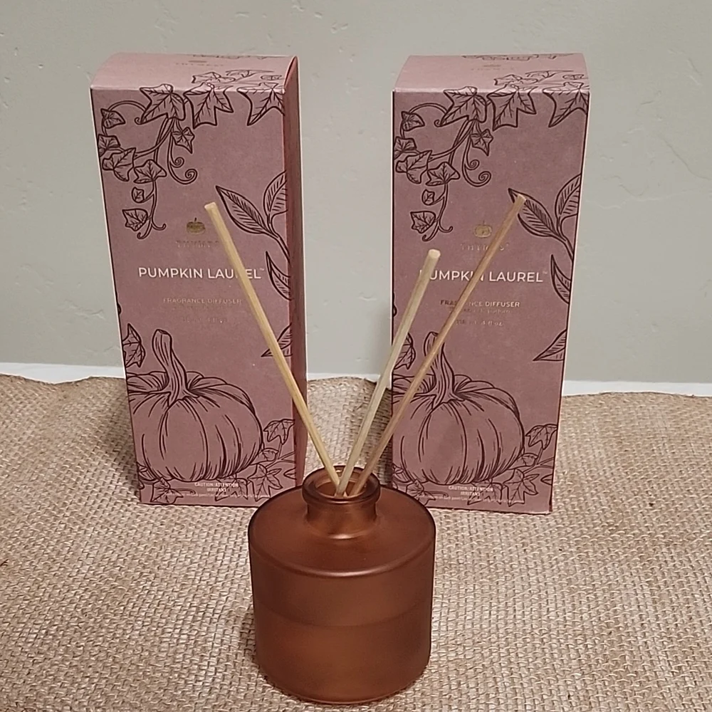 Pumpkin Laurel Reed Diffuser Set - Picture 1 of 2